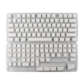 134 клавиши Белый PBT Колпачки для клавиш Subbed для механической клавиатуры