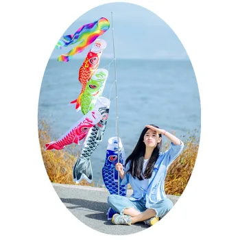 1шт Мультяшная Рыба 40см Японский Карп Ветровой Носок Стример Рыба Флаг Кайт Koi Nobori Koinobori 70см воздушный змей