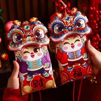 2024 Год Дракона Китайский Новый Год Ткань Красный Конверт Креативный Весенний Фестиваль Новый год Детские Новогодние Деньги Красный Конверт