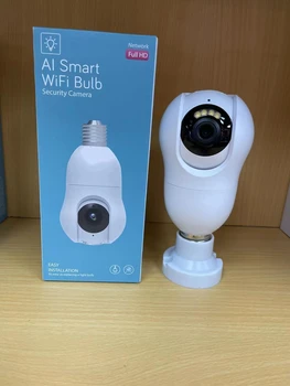 2MP 1080P Yoosee/Tuya APP Полноцветный держатель лампы E27 PTZ IP Купольная камера AI Humanoid Detection Home Security CCTV Радионяня