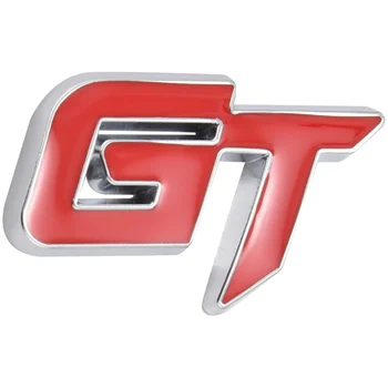 3d Gt Логотип Авто Наклейка Мода Авто Декор Наклейка Для Focus 2 3 Fiesta Mondeo Mk2 Красный + Серебристый