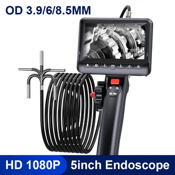 5 IN IPS Инспекционная камера для эндоскопов с двусторонней шарнирной головкой 8,5 мм / 6 мм HD1080P Гибкий эндоскоп «Змея» с 3000AMH