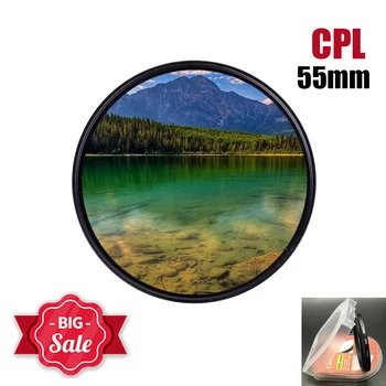 55 55 мм водонепроницаемый круговой поляризатор CPL Фильтр объектива камеры для Fujifilm Canon EOS Sony Pentax Olympus Nikon DSLR D5600
