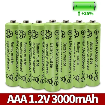 AAA 3000 мАч 3 А 1,2 В Ni-MH желтый аккумуляторный элемент для MP3 RC Toys светодиодный фонарик фонарик