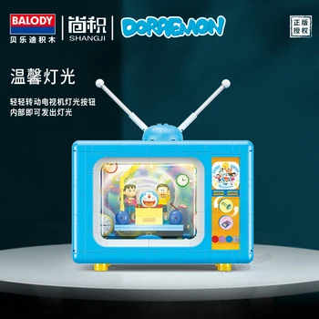 Balody Garfield Cat Doraemon Mini Building Blocks Модель Time Machine MOC TV House Brick Figure Игрушки для рождественского подарка