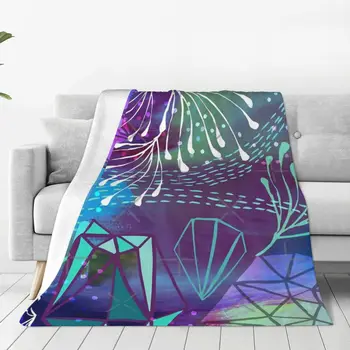 Chi Energy Вселенная Абстрактная Новая Эйдж Йога Фиолетовый Фиолетовый Синий Одеяло Покрывало На Кровати Дорожные Покрывала Для Двуспальной Кровати
