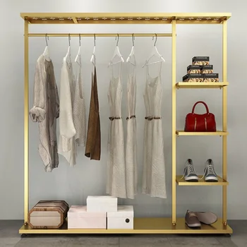 CustomModern Style Золотая подставка для одежды Подвесная стойка для одежды Стенд для магазина