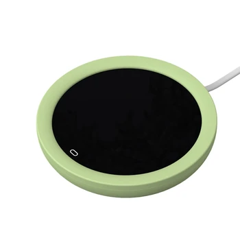 DC 5 В USB Обогрев Теплая чашка Коврик Постоянная подставка Цифровой дисплей Регулировка времени Нагреватель для кофе Молоко Чай, зеленый