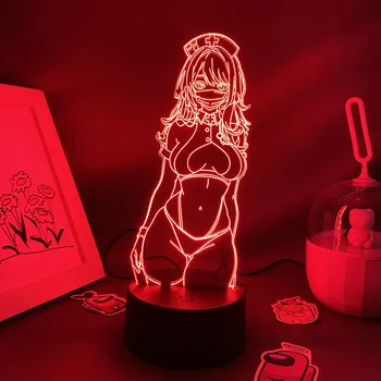 Fate Аниме Фигурка 3D Светодиодная Лавовая Лампа RGB Неоновые Ночные Огни Подарки Для Друга Красочная Манга Судьба Спальня Украшение Стола Сексуальная Девушка
