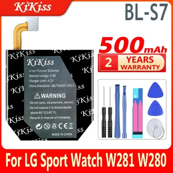 KiKiss BL-S7 Батарея для часов LG Watch Sport W281 W280 W280A AT&T Умные часы Замена батареи часов 500 мАч