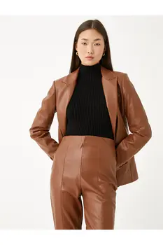 Koton Женская полосатая обычная куртка с длинным рукавом