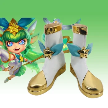 Lulu Косплей Обувь LOL Star Guardian Game Обувь на заказ Сапоги Хэллоуин Вечеринка Косплей Реквизит Ролевая игра