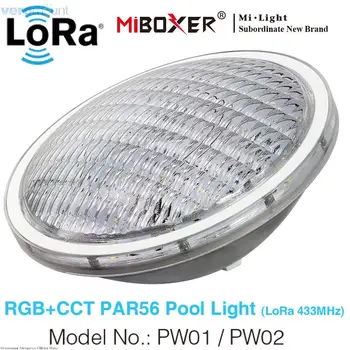 MiBoxer 18 Вт / 27 Вт RGB + CCT Подводная светодиодная лампа PAR56 Светодиодный светильник для бассейна PW01 PW02 Водонепроницаемый IP68 ; Шлюз 433 МГц, 8-зонный пульт дистанционного управления