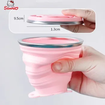 Miniso Co Складная чашка для полоскания рта Sanrio 190 мл Kuromi Melody Cinnamoroll Портативная дорожная чашка для полоскания рта