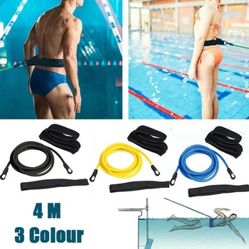 Resistencia ajustable para Entrenamiento de natación, correa de seguridad para natación, banda de cuerda elástica, 3/4m