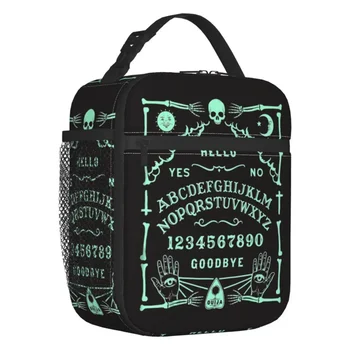  Spirit Ouija Board Колдовство Термоизолированная сумка для ланча Хэллоуин Оккультный портативный контейнер для ланча для школьного хранения Коробка для еды