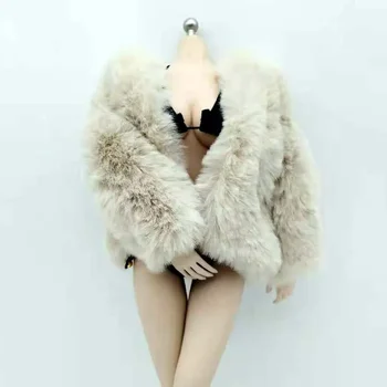 Tbleague 1/6 Масштаб от белого мехового пальто City Girl Модная зимняя куртка Модель одежды для 12-дюймовой фигурки куклы