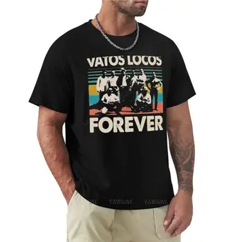Vatos Locos Forever рубашка футболка мужская одежда черные футболки летний топ футболки для мужчин графическая черная футболка мужские хлопковые топы