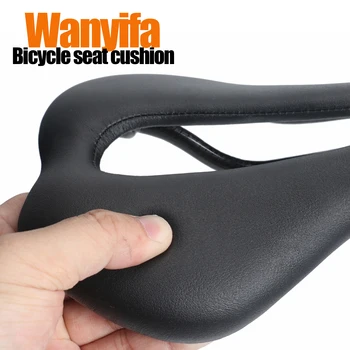 Wanyifa Велосипед Седло Сверхлегкий Углеродное волокно Полый дизайн MTB Велосипед Коврик для переднего сиденья
