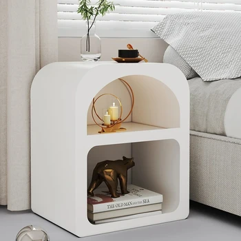 Белая минималистичная прикроватная тумбочка из дерева Nordic Modern Home Storage Прикроватная тумбочка Гостиничный шкаф Mesa De Cabeceira Мебель для дома
