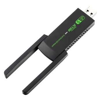 Беспроводной приемник ключа RTL8812 двухдиапазонный 2.4G 5G 1300 Мбит/с Беспроводной адаптер Драйвер Бесплатная сетевая карта USB Wi-Fi WiFi 5 AC1300