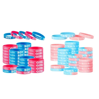 Браслеты для раскрытия пола, включая браслеты для мальчиков и девочек для вечеринки по раскрытию пола (40 штук)