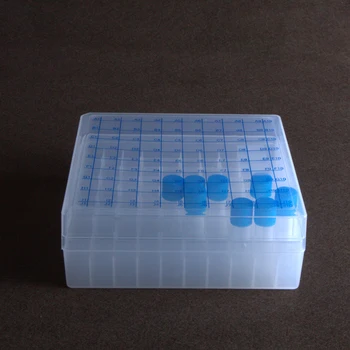  Высокое качество 81 отверстие 1,5 мл / 1,8 мл ПК Коробка для замороженных трубок iquid коробка для хранения азота морозильная коробка с номером