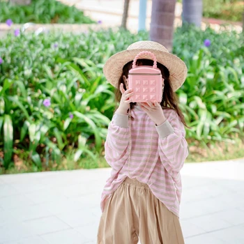 Детские сумки для девочек Летняя мода Ведро Желейная сумка Маленькие сумки через плечо Квадратные сумки-мессенджеры Детские аксессуары