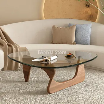 Дизайн Прозрачные журнальные столики Роскошные домашние минималистичные деревянные журнальные столики Квартира Tavolino da Salotto Мебель WZ50DC