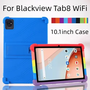для Blackview Tab8 WiFi 10,1-дюймовый мягкий чехол с регулируемой подставкой и противоударными утолщенными углами