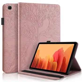 Для Samsung Galaxy Tab A8 2022 Чехол A7 lite T220 T500 P610 T515 S7 S8 2022 Обложка Funda Tablet 3D Дерево Тисненая Флип-Подставка Coque