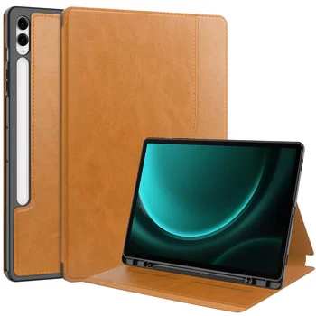 Для Samsung Galaxy Tab S9FE+ S9 FE Plus 12.4 Flip Shockproof Stand Cover Умный чехол для планшета для SM-X610 SM-X616B с держателем карты