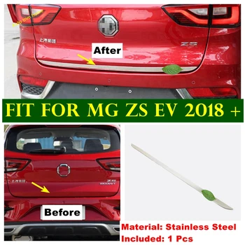  Задний багажник автомобиля Задняя дверь Крышка крышки Отделка из нержавеющей стали Аксессуары для украшения Внешний костюм для MG ZS EV 2018 - 2022