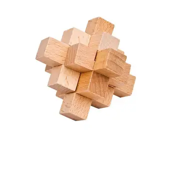 Классическая взаимосвязанная головоломка с заусенцами 9 частей Деревянная головоломка-головоломка Игровая игрушка для взрослых и детей
