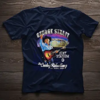 Ковбой уезжает Винтажное финальное шоу Джорджа Стрейта Лучшая футболка дня с длинными рукавами