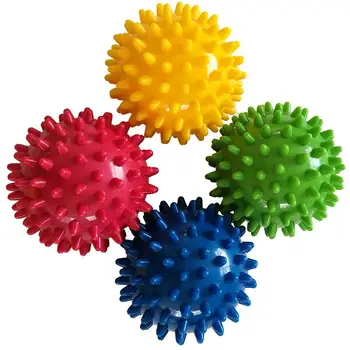 Колючие массажные мячи для ног Массажные роликовые мячи Мяч для йоги Мяч для фитнеса для подошвенного фасциита и терапии мышечной релаксации - Цвет Случайный