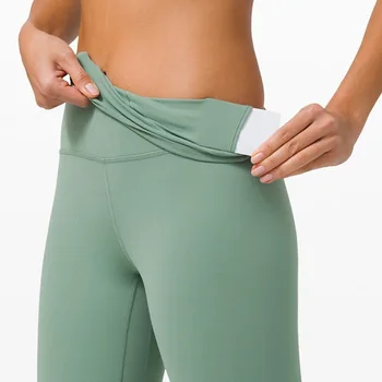 Лулу Лемон параграф, Выровняйте женские укороченные брюки, завышенную талию и узкие шорты, бегущие обнаженными и двустороннюю шлифовальную йогу