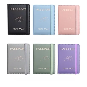 Многофункциональная книга загранпаспорта для мужчин и женщин PU Слот для нескольких карт Обложка для паспорта Противоугонный кошелек