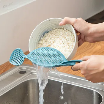 Многофункциональный совок для риса Рисовое сито Сушилка для бытовой уборки Щетка для риса Рисовая палочка Практичные моющие средства Кухонные принадлежности