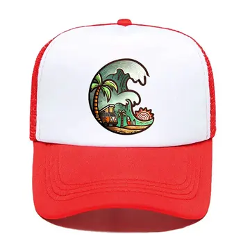 Мода Surf Mesh Trucker Шапка Мода Мужчины Женщины Реклама Туристическая команда Бейсболки Truker Hats Snapback кепка для женщин
