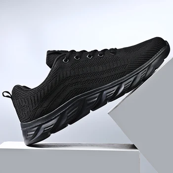 мужская обувь повседневная на открытом воздухе спорт марафон беговая обувь бесплатная доставка летние сетчатые удобные кроссовки для мужчин черный