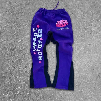 Мужские брюки с принтом 2023 Зимняя мода Harajuku Ретро Теплые спортивные штаны Большой хип-хоп Y2K Популярный персонализированный горячий стиль