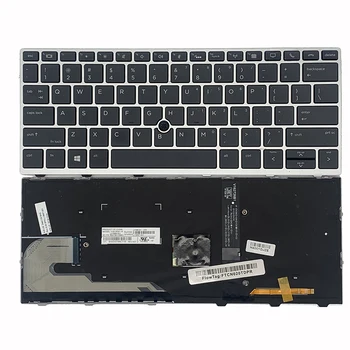 Новая мышь с подсветкой Американская клавиатура для ноутбука HP Elitebook 730 G5 735 G5 830 G5 836 G5 830G5 с рамкой English