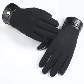 Новые женские осенне-зимние теплые перчатки флисовые на подкладке тепловые теплые перчатки с полным пальцем Женские хлопковые перчатки с сенсорным экраном