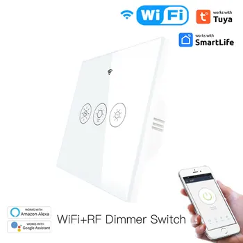  Новый WiFi RF Smart Light Dimmer Switch 2/3Way Muilti-Control Smart Life / Tuya APP Control работает с голосовыми помощниками Alexa