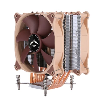  Охлаждение процессора компьютера 120 мм Вентилятор 6 Охладитель с тепловыми трубками Процессор Эффективный с воздушным охлаждением Подходит для установки LGA2011 x79 x99 e5 2099