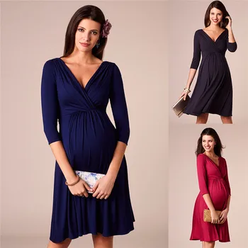Платье для кормления для беременных беременных женщин Вечернее вечернее платье для беременных Vestidos Фотография Платье Одежда для беременных
