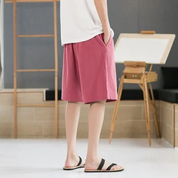  Повседневные и модные минималистичные шорты Capris Сплошной цвет Мужские свободного кроя Ежедневный универсальный пляж Корейская версия Тренд