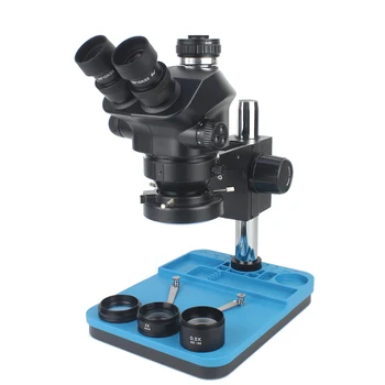  Промышленная лаборатория Simul Focal Large Continuous Zoom 7X 50X Стерео Микроскоп Тринокулярный Микроскоп Для Пайки Печатной Платы Телефона