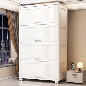 Простой и современный складной шкаф для хранения у входа в домашнее хозяйство, который можно перемещать и хранить без установки